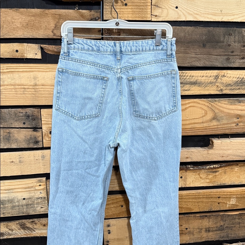 Reformation Cynthia High Rise Straight Leg Jeans In Tahoe Destroyed Wash Size 29 - Picture 6 of 9